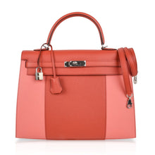 Load image into Gallery viewer, Kelly 35 Flag Bag Limited Edition Flamingo and Coral Rare