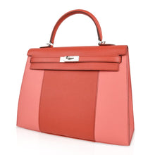 Load image into Gallery viewer, Kelly 35 Flag Bag Limited Edition Flamingo and Coral Rare