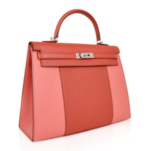 Load image into Gallery viewer, Kelly 35 Flag Bag Limited Edition Flamingo and Coral Rare