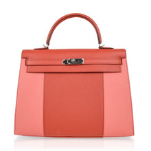 Load image into Gallery viewer, Kelly 35 Flag Bag Limited Edition Flamingo and Coral Rare