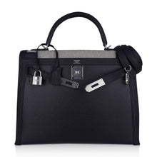 Load image into Gallery viewer, Kelly 32 Sellier Bag Toile H Berline &amp; Plume Swift Leather with Palladium Hardware