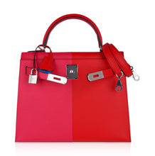 Load image into Gallery viewer, Kelly 28 Casaque Sellier Bag Rouge de Coeur/Rose Extreme Limited Edition