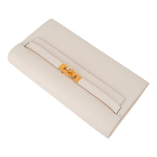 Load image into Gallery viewer, Kelly Classique To Go Wallet Craie Epsom Gold Hardware New w/Box