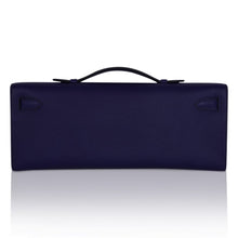 Load image into Gallery viewer, Kelly Cut Bag Blue Encre Swift with Gold Hardware