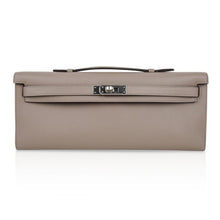 Load image into Gallery viewer, Kelly Cut Bag Gris Asphalte Gray Clutch Swift Palladium