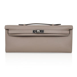 Kelly Cut Bag Gris Asphalte Gray Clutch Swift Palladium