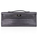 Kelly Cut Bag Gris Paris Grey Matte Alligator Palladium VERY rare