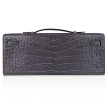 Load image into Gallery viewer, Kelly Cut Bag Gris Paris Grey Matte Alligator Palladium VERY rare