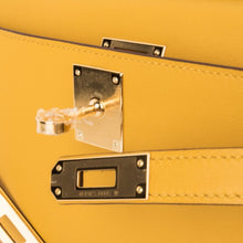 Load image into Gallery viewer, Kelly Cut Bag Jaune Ambre Clutch Swift Gold Hardware New