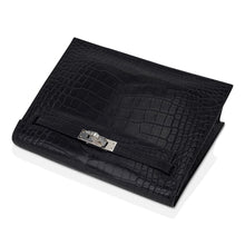 Load image into Gallery viewer, Limited Edition Kelly Danse Bag Matte Black Crocodile