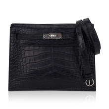 Load image into Gallery viewer, Limited Edition Kelly Danse Bag Matte Black Crocodile