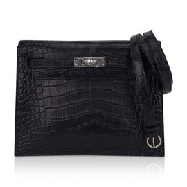 Limited Edition Kelly Danse Bag Matte Black Crocodile