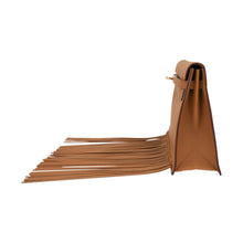 Load image into Gallery viewer, Kelly Danse Fringe Bag Sesame with Gold Hardware