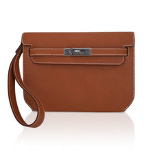 Load image into Gallery viewer, Kelly Depeches 25 Pouch Fauve Galop D’Vache Palladium Hardware