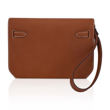 Load image into Gallery viewer, Kelly Depeches 25 Pouch Fauve Galop D’Vache Palladium Hardware