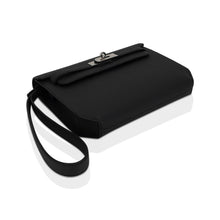 Load image into Gallery viewer, Kelly Depeches 25 Pouch Bag Black Galop D’Leather with Palladium Hardware