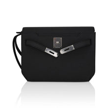 Load image into Gallery viewer, Kelly Depeches 25 Pouch Bag Black Galop D’Leather with Palladium Hardware