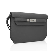 Load image into Gallery viewer, Kelly Depeches 25 Pouch Bag Etain Togo Leather with Palladium Hardware