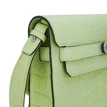 Load image into Gallery viewer, Kelly Depeches 25 Pouch Jaune Bourgeon Matte Alligator Palladium Hardware