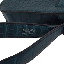Load image into Gallery viewer, Kelly Depeches 25 Pouch Vert Rousseau Matte Alligator Palladium Hardware
