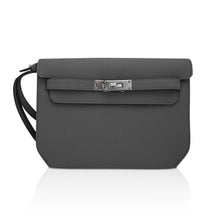 Load image into Gallery viewer, Kelly Depeches 25 Pouch Bag Etain Togo Leather with Palladium Hardware