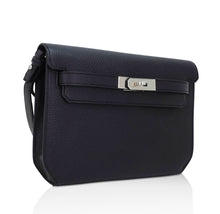 Load image into Gallery viewer, Kelly Depeches 25 Pouch Bag Blue Ocean Togo Leather with Palladium Hardware