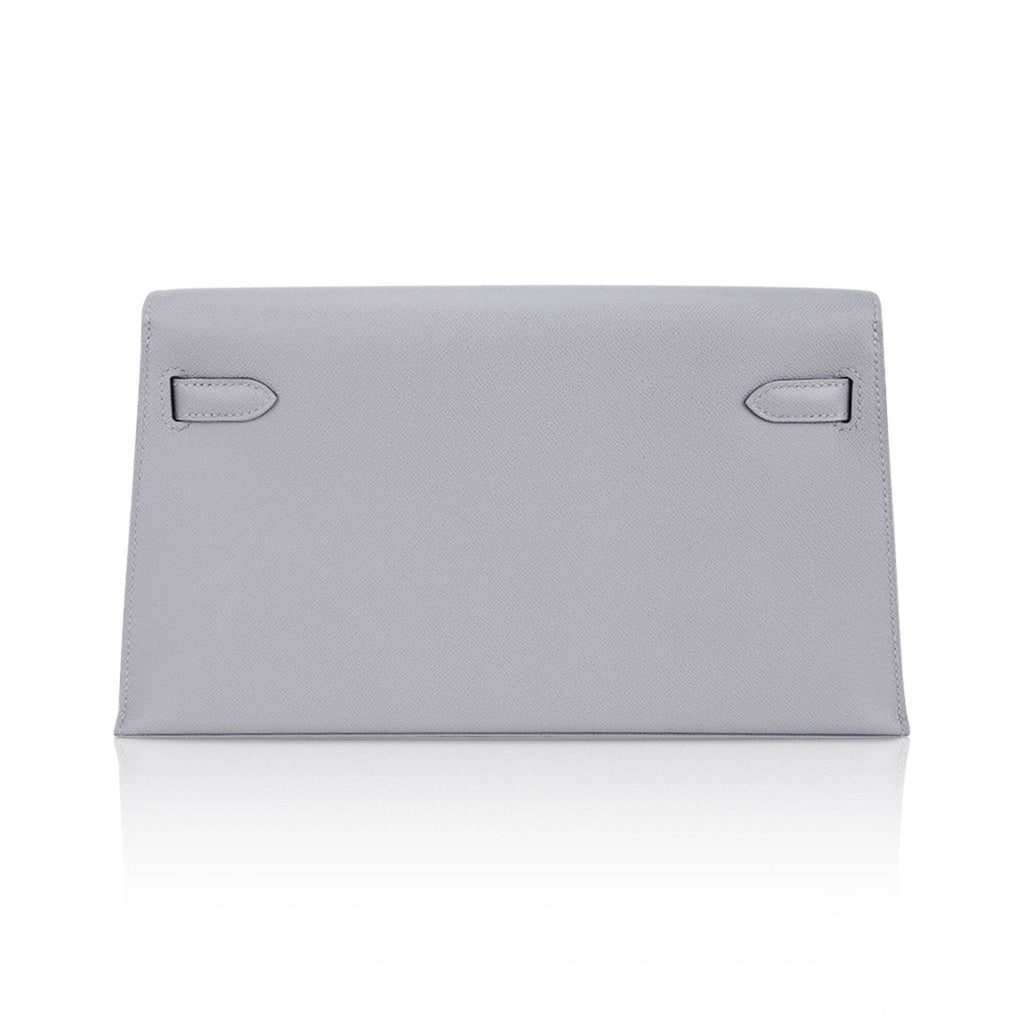 Kelly Elan Gris Pantin Veau Madame Leather with Palladium Hardware