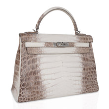 Load image into Gallery viewer, Limited Edition Kelly 32 Bag in Himalaya Crocodile with Palladium Hardware