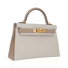 Load image into Gallery viewer, Special Order HSS Mini Kelly 20 Sellier Bag Nata and Trench Epsom Leather with Gold Hardware