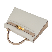 Load image into Gallery viewer, Special Order HSS Mini Kelly 20 Sellier Bag Nata and Trench Epsom Leather with Gold Hardware