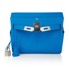 Load image into Gallery viewer, Kelly Messenger PM Blue Zanzibar Evercolor Leather with Palladium Hardware