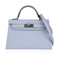 Load image into Gallery viewer, Kelly 20 Mini Sellier Bag Blue Brume Epsom Leather Gold Hardware
