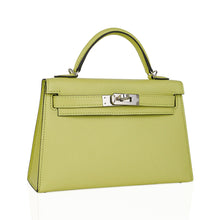 Load image into Gallery viewer, Mini Kelly 20 Bag Sellier Jaune Bourgeon Chevre Leather with Palladium Hardware