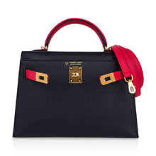Load image into Gallery viewer, Kelly 20 Sellier Mini HSS Bag Black / Rose Extreme Epsom Gold Hardware