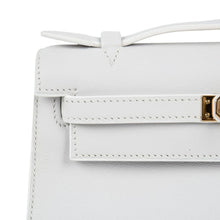 Load image into Gallery viewer, Kelly Pochette Clutch Bag Very Rare White Gold Hardware