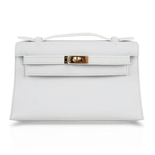Load image into Gallery viewer, Kelly Pochette Clutch Bag Very Rare White Gold Hardware