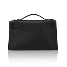 Load image into Gallery viewer, Kelly Pochette Clutch Bag Black Swift Leather with Palladium Hardware