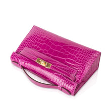 Load image into Gallery viewer, Kelly Pochette Clutch Bag Rose Scheherazade Pink Alligator Gold Hardware