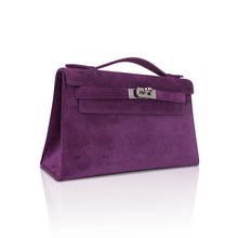 Load image into Gallery viewer, Limited Edition Kelly Pochette Violet Doblis Clutch Bag with Palladium Hardware