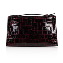Load image into Gallery viewer, Kelly Pochette Clutch Bag Bordeaux Crocodile Jewel Toned Palladium
