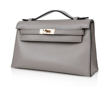Load image into Gallery viewer, Kelly Pochette Gris Asphalte Swift Gold Hardware