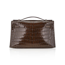 Load image into Gallery viewer, Kelly Pochette Clutch Gris Elephant Crocodile Bag