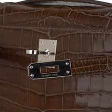 Load image into Gallery viewer, Kelly Pochette Clutch Gris Elephant Crocodile Bag