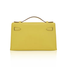 Load image into Gallery viewer, Kelly Pochette Clutch Bag Jaune De Naples Swift Leather with Palladium Hardware
