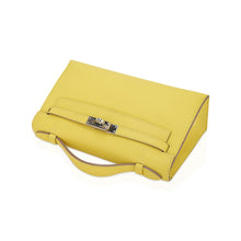 Load image into Gallery viewer, Kelly Pochette Clutch Bag Jaune De Naples Swift Leather with Palladium Hardware