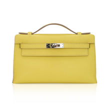 Load image into Gallery viewer, Kelly Pochette Clutch Bag Jaune De Naples Swift Leather with Palladium Hardware