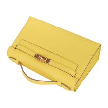 Load image into Gallery viewer, Kelly Pochette Bag Lime Clutch Gold Hardware Swift Leather