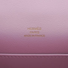 Load image into Gallery viewer, Kelly Pochette Clutch Bag Mauve Sylvestre Swift Leather with Rose Gold Hardware