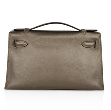 Load image into Gallery viewer, Kelly Pochette Metallic Bronze Clutch Bag Chevre Palladium