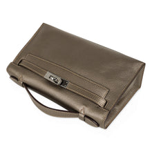 Load image into Gallery viewer, Kelly Pochette Metallic Bronze Clutch Bag Chevre Palladium
